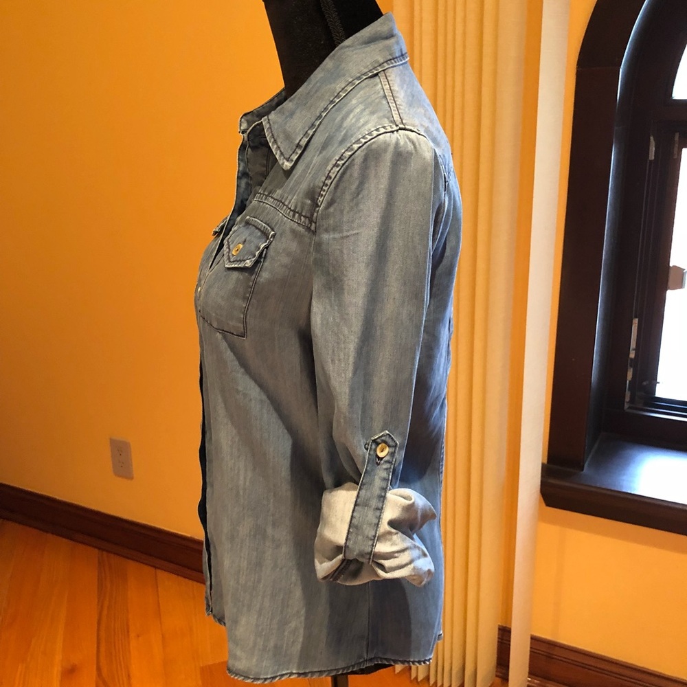 Velvet Heart Denim Shirt Size XS/Small - Picture 3 of 3